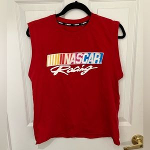 red nascar muscle-tee